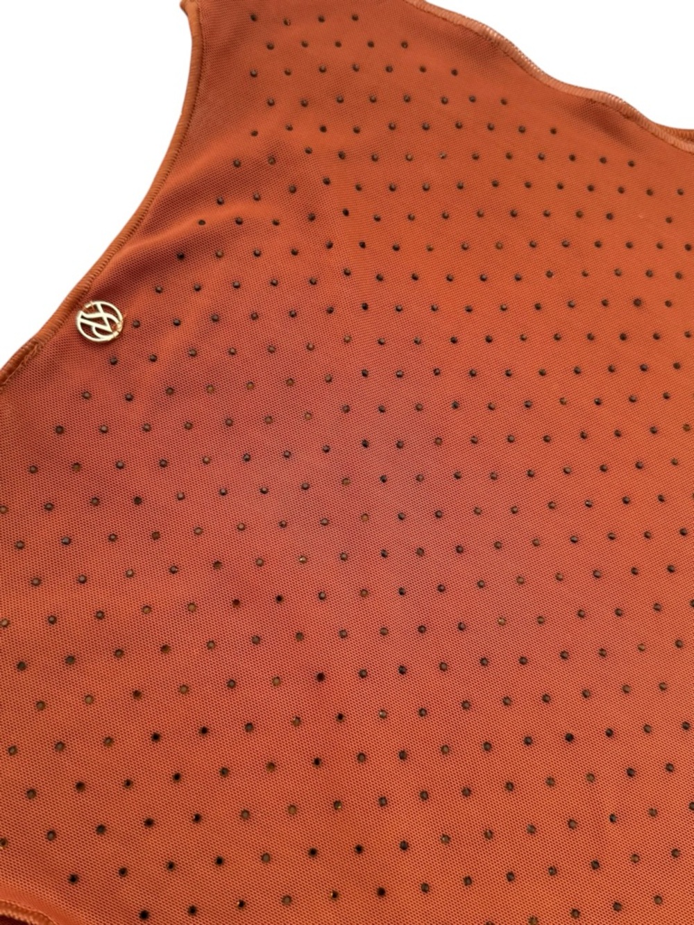 Victoria’s Secret Mesh Diamanté Midi Dress XL Apple Cinnamon Cover-Up - Picture 5 of 11